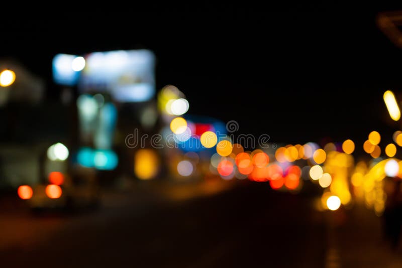 City Street Lights Blur Image, for Background Wallpaper Stock Photo - Image  of abstract, signs: 171022794