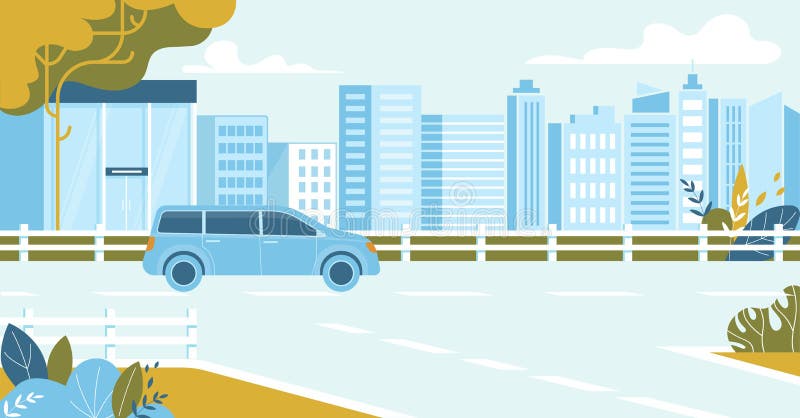 City Traffic, Car Driving on Urban Cityscape. Stock Vector - Illustration of minivan, cartoon: 160429387 City Traffic, Car Driving on Urban Cityscape. Stock Vector - Illustration of minivan, cartoon: 160429387