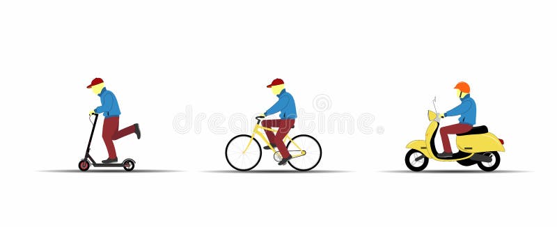 City transport for active movement. royalty free illustration