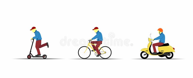 City Transport for Active Movement. Stock Vector - Illustration of ...