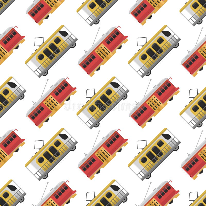 City transport public industry tram seamless pattern royalty free illustration City transport public industry tram seamless pattern royalty free illustration