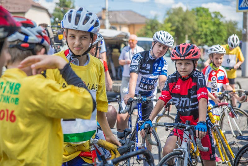 Cycling participant in a bike ride against drugs, alcoholism and tobacco smoking.