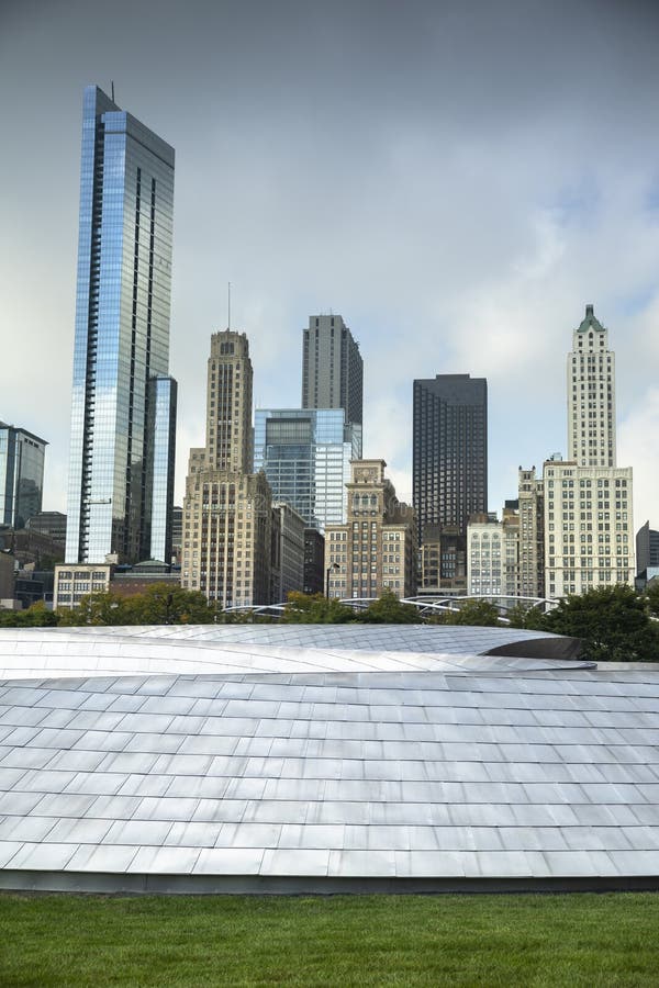 City view from Grant Park Chicago