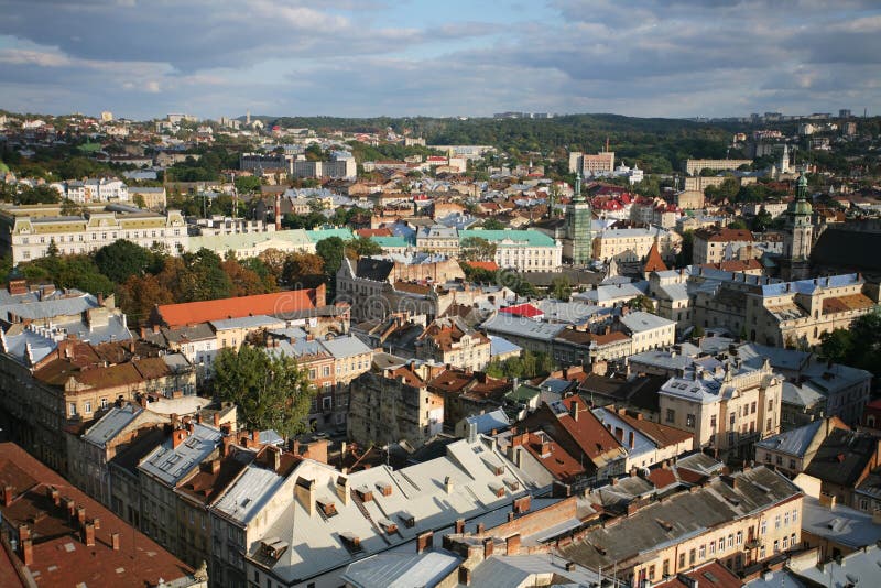 City view of Lvov royalty free stock photos