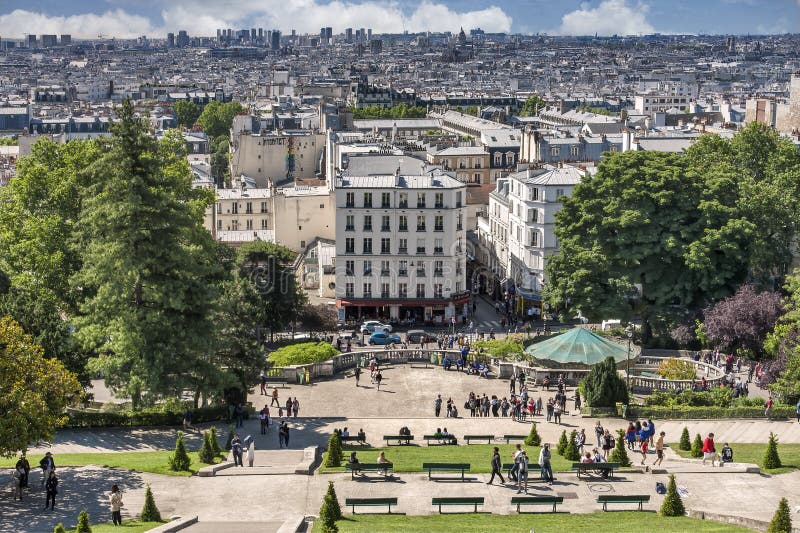 City view from Montmartre district in Paris. royalty free stock image City view from Montmartre district in Paris. royalty free stock image