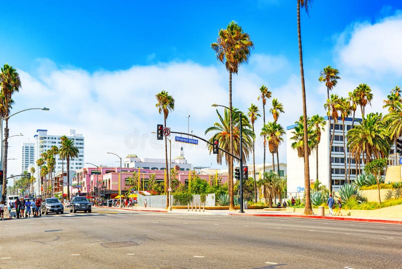 City Views, Santa Monica Streets - a Suburb of Los Angeles. California ...