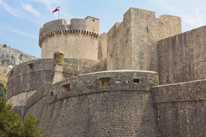 The city walls of Dubrovnik, Croatia