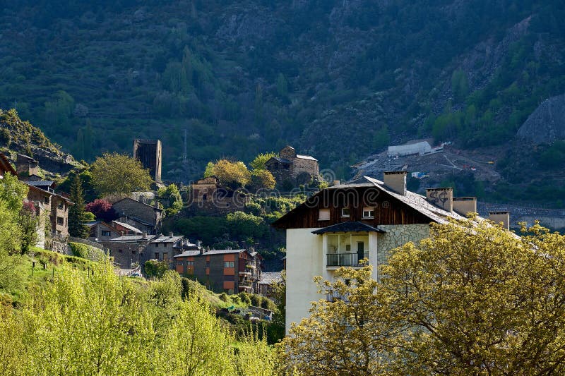 Cityscape of Andorra in Summer. Editorial Stock Photo - Image of