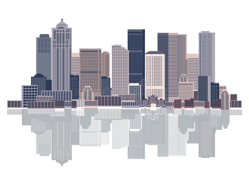 Cityscape background, urban art, vector illustration