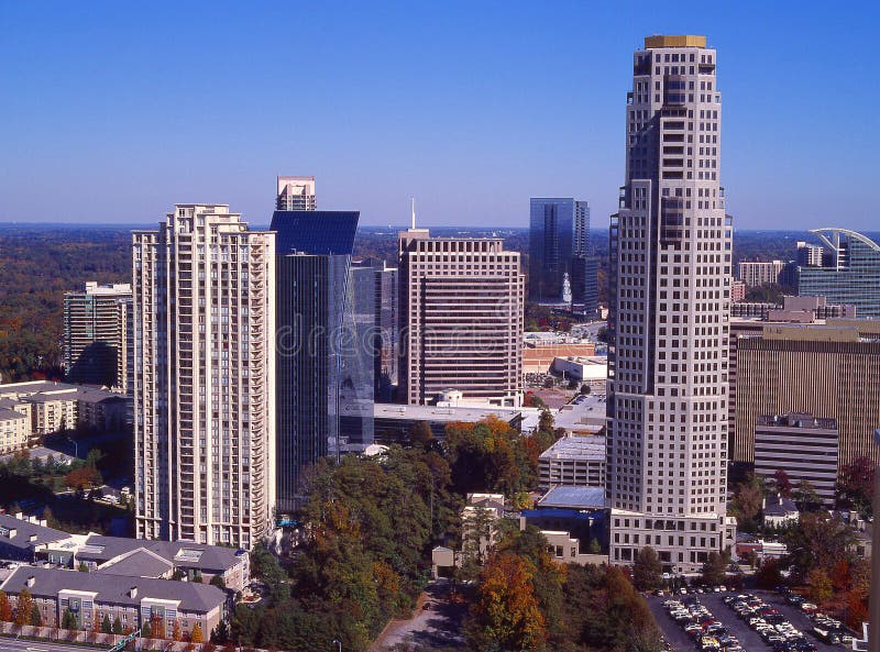 Cityscape of Buckhead location in the City of Atlanta, Fulton County, Georgia