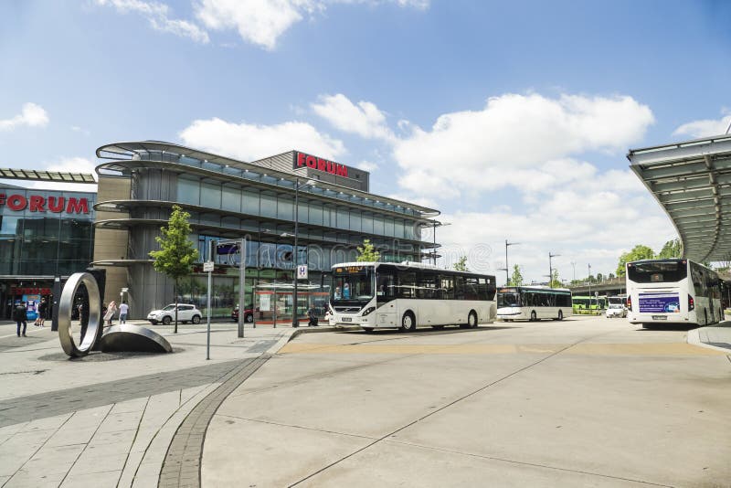 Modern Bus Station In Wetzlar Editorial Photo - Image of editorial