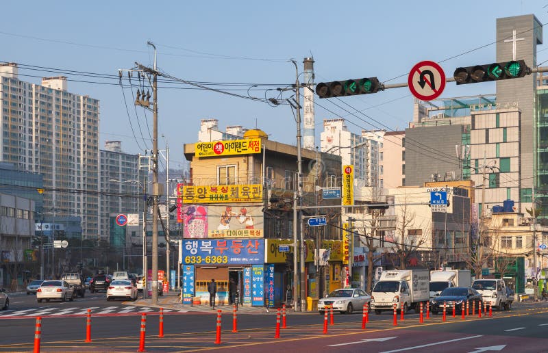 Cityscape of Busan, Street View Editorial Photo - Image of district