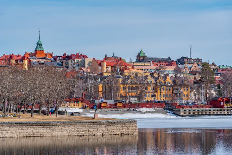 Cityscape of Ostersund in Sweden Stock Photo Image of park, lakeside