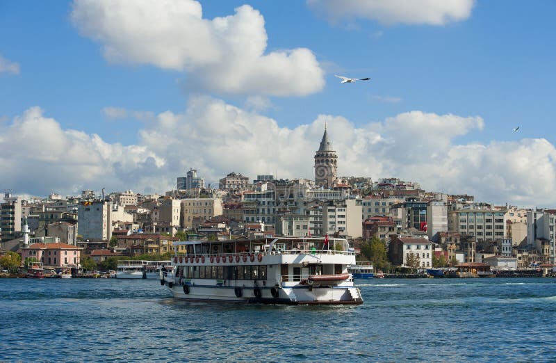 Cityscape over Bosphorus in Istanbul