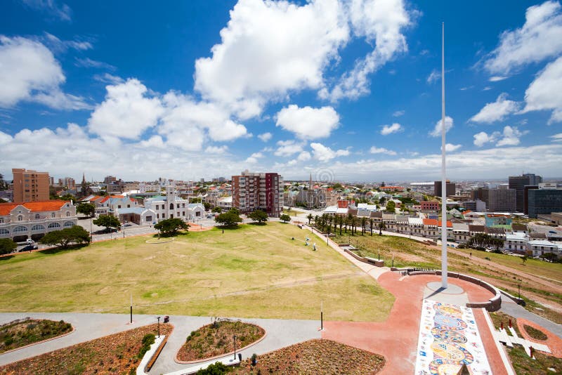 Cityscape van Haven Elizabeth stock afbeelding Cityscape van Haven Elizabeth stock afbeelding