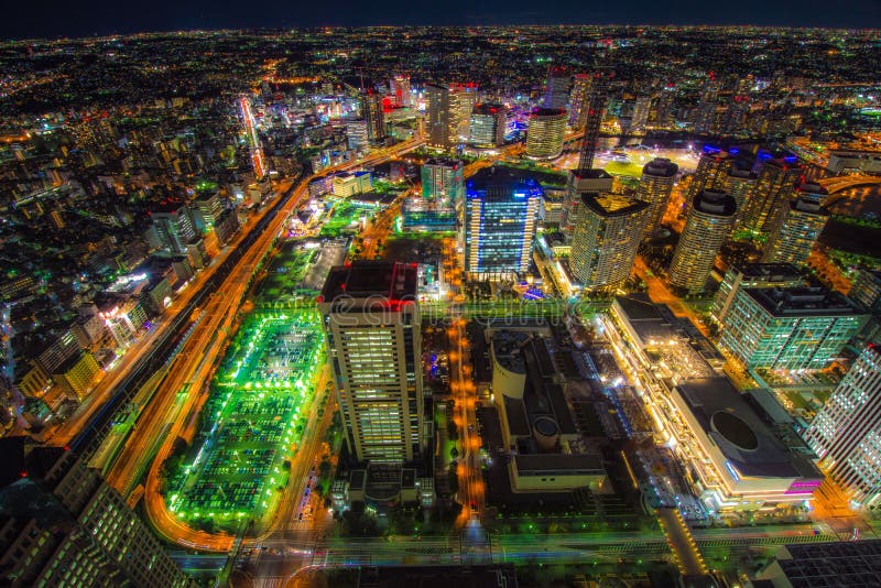 Stadsgezicht van Yokohama stock afbeelding