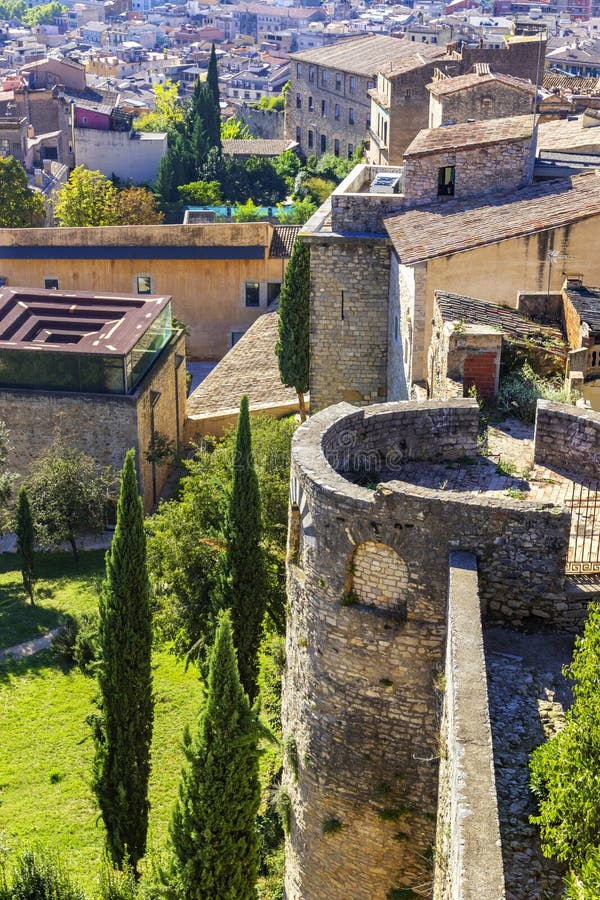 Cityscape, View of Girona, Catalonia, Spain Stock Photo - Image of ...