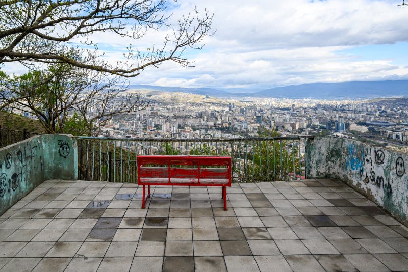 Cityscape view of Tbilisi, the capital of Georgia royalty free stock photography