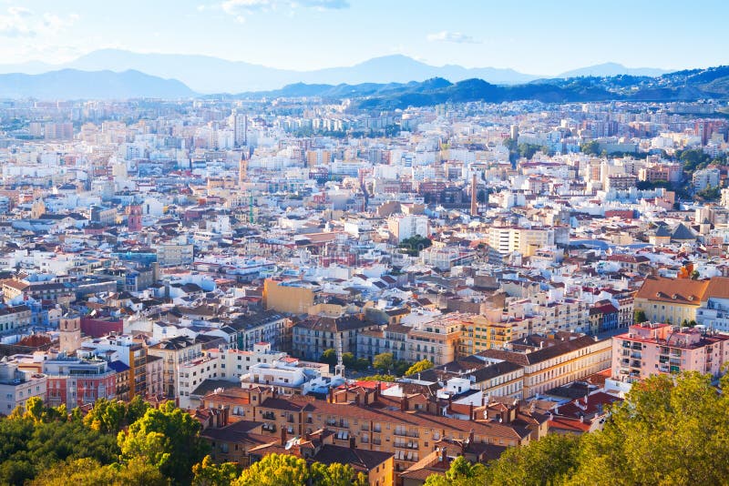 Ciudad andaluz Málaga, España imágenes de archivo libres de regalías Ciudad andaluz Málaga, España imágenes de archivo libres de regalías