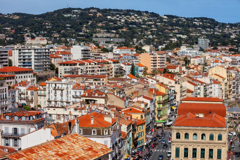 City of Cannes in France, French Riviera coastal cityscape. City of Cannes in France, French Riviera coastal cityscape