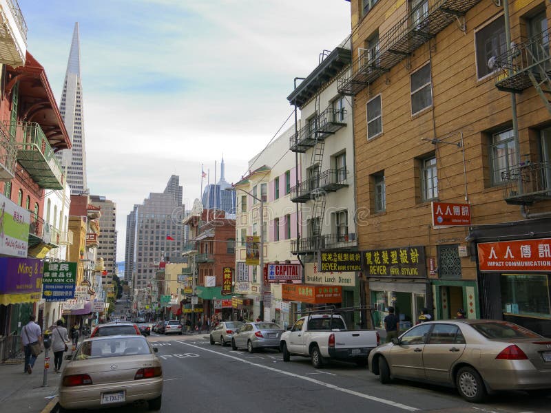 Ciudad de China en San Francisco fotografía de archivo