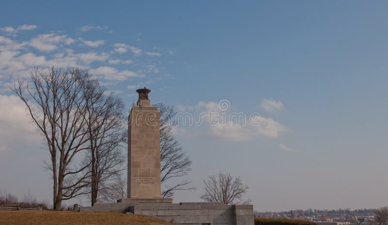 Ciudad de desatención ligera de la paz de Gettysburg, Pennsylvania imagenes de archivo Ciudad de desatención ligera de la paz de Gettysburg, Pennsylvania imagenes de archivo