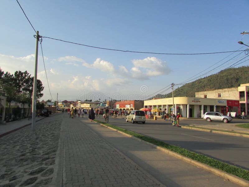 Ciudad de Gisenyi fotografía de archivo Ciudad de Gisenyi fotografía de archivo