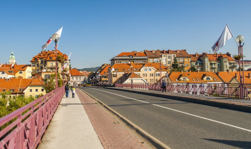 Ciudad de Maribor, Eslovenia fotografía de archivo Ciudad de Maribor, Eslovenia fotografía de archivo
