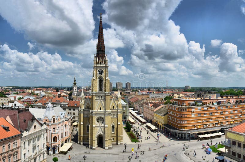 Ciudad de Novi Sad en la Vojvodina, Serbia - iglesia del nombre de Maria imagen de archivo libre de regalías Ciudad de Novi Sad en la Vojvodina, Serbia - iglesia del nombre de Maria imagen de archivo libre de regalías