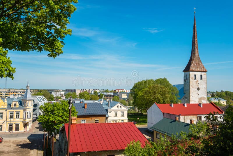 Ciudad de Rakvere Estonia, UE imagenes de archivo Ciudad de Rakvere Estonia, UE imagenes de archivo