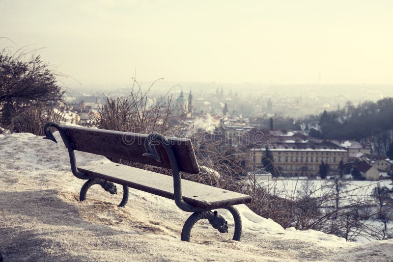 Ciudad en el invierno - Praga, fotos de archivo libres de regalías Ciudad en el invierno - Praga, fotos de archivo libres de regalías
