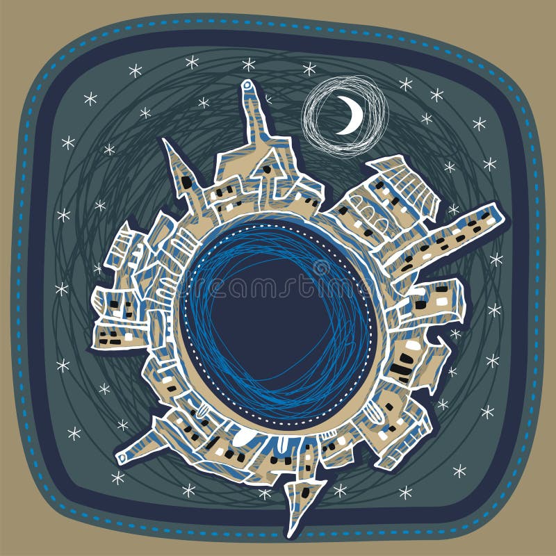 Ciudad en la noche libre illustration Ciudad en la noche libre illustration