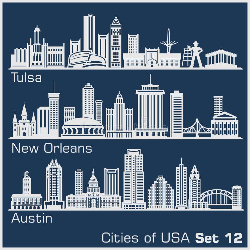 Mapa De Tulsa Mapa Detallado De Tulsa City Poster Con Calles Vector