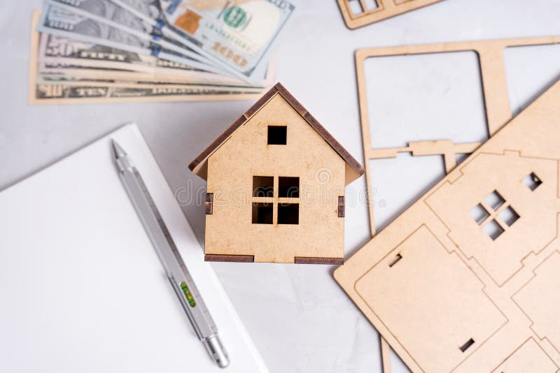 House Construction Cost Estimation Background Stock Image - Image of