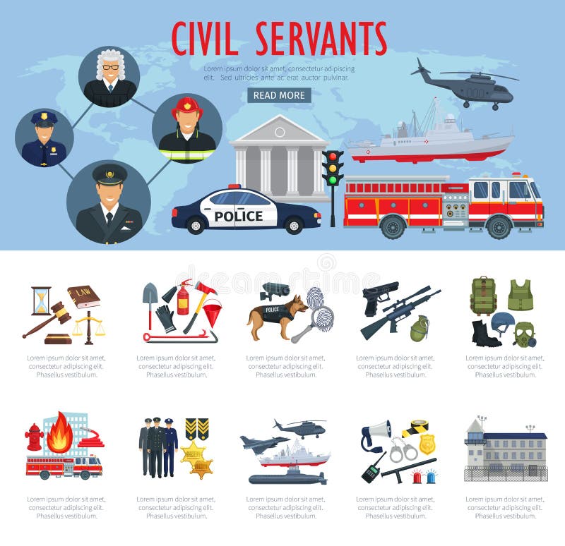 Vector poster civil servants judge police aviation vector illustration Vector poster civil servants judge police aviation vector illustration
