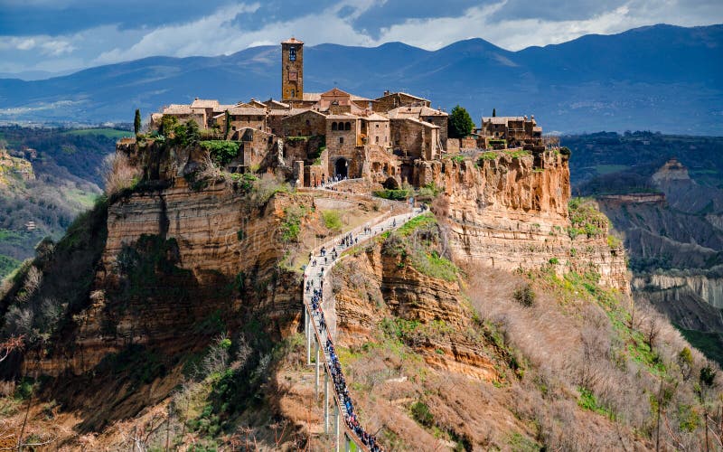 Civita di Bagnoregio stock photo. Image of viterbo, ancient - 163463084