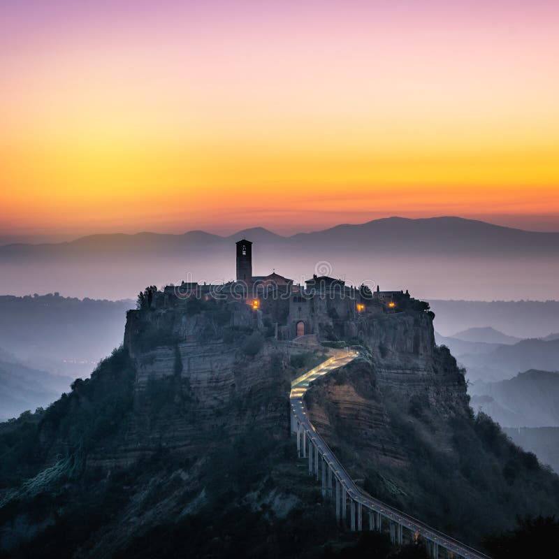 Civita Di Bagnoregio, Beautiful Old Town in Italy Stock Photo - Image ...