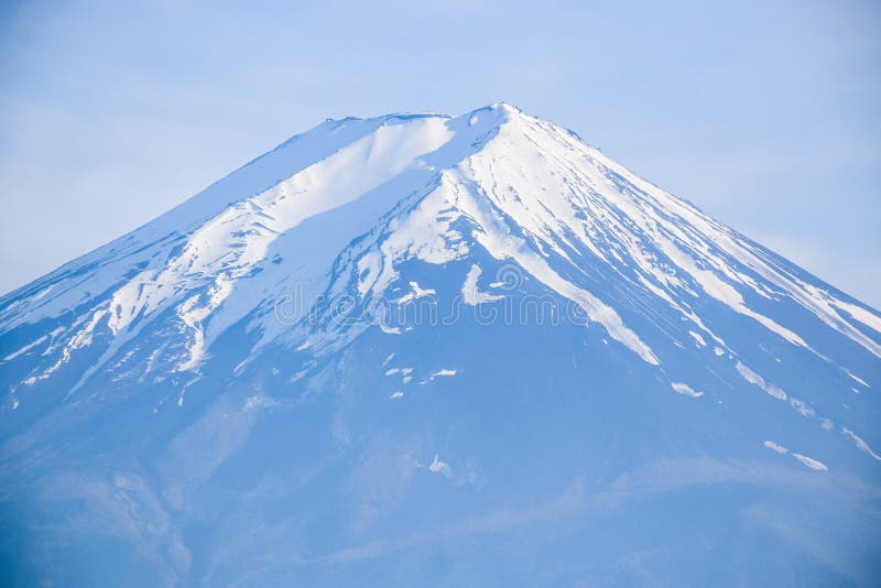 Ciérrese encima de la vista del pico de la montaña de Fuji imágenes de archivo libres de regalías