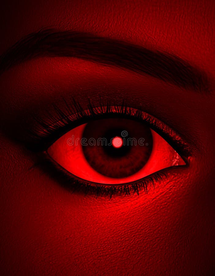 Ciérrese encima de ojo de la mujer stock de ilustración