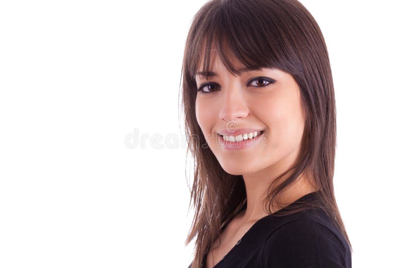 Ciérrese encima del retrato de la mujer caucásica hermosa joven fotografía de archivo libre de regalías Ciérrese encima del retrato de la mujer caucásica hermosa joven fotografía de archivo libre de regalías