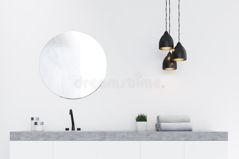 Ciérrese para arriba del fregadero del cuarto de baño, mármol ilustración del vector Ciérrese para arriba del fregadero del cuarto de baño, mármol ilustración del vector
