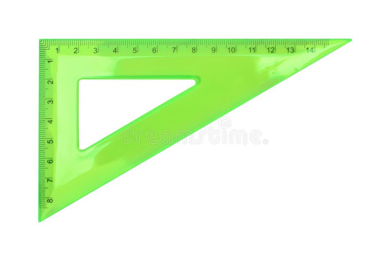Ciência e educação - triângulo verde do quadrado ajustado isolado