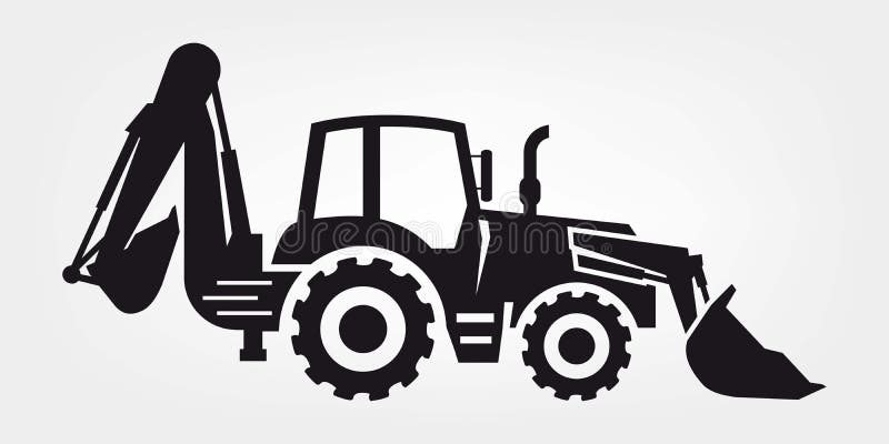Ciągnik i ekskawator ilustracja wektor Ciągnik i ekskawator ilustracja wektor