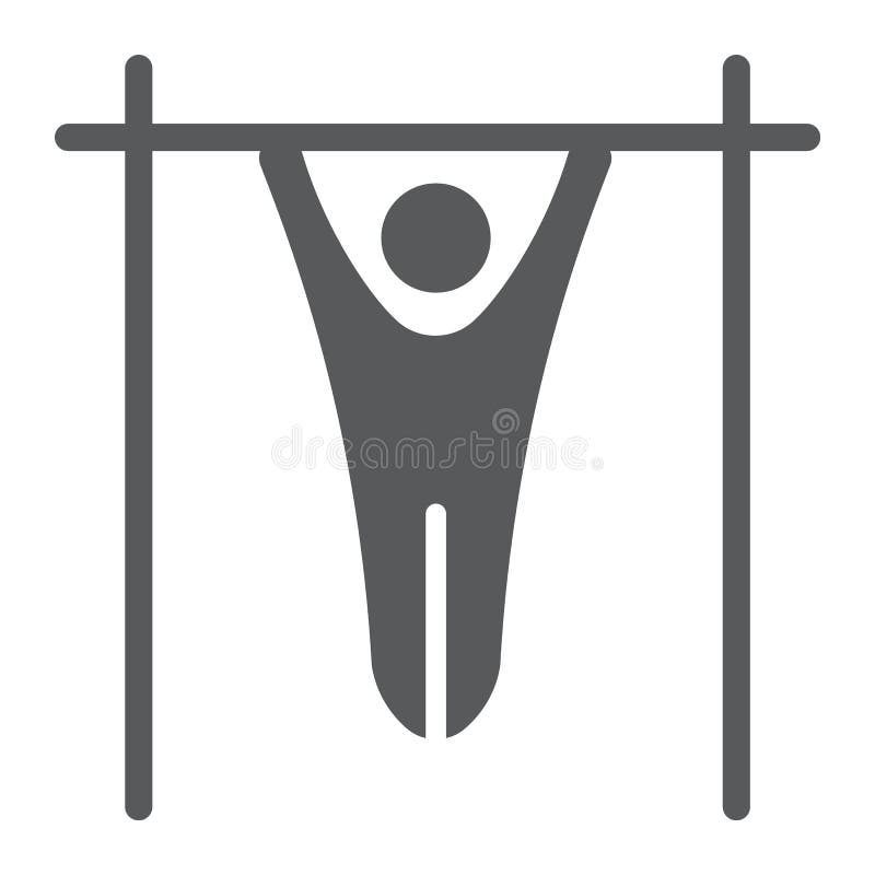 Ciągnący w górę mężczyzny glifu ikony, sporta i szkolenia, uliczny treningu znak, wektorowe grafika, bryła wzór na bielu ilustracja wektor Ciągnący w górę mężczyzny glifu ikony, sporta i szkolenia, uliczny treningu znak, wektorowe grafika, bryła wzór na bielu ilustracja wektor