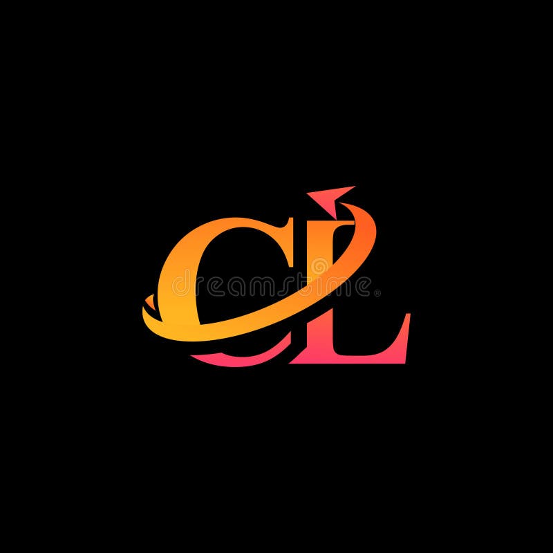 CL aerospace creative logo design royalty free illustration
