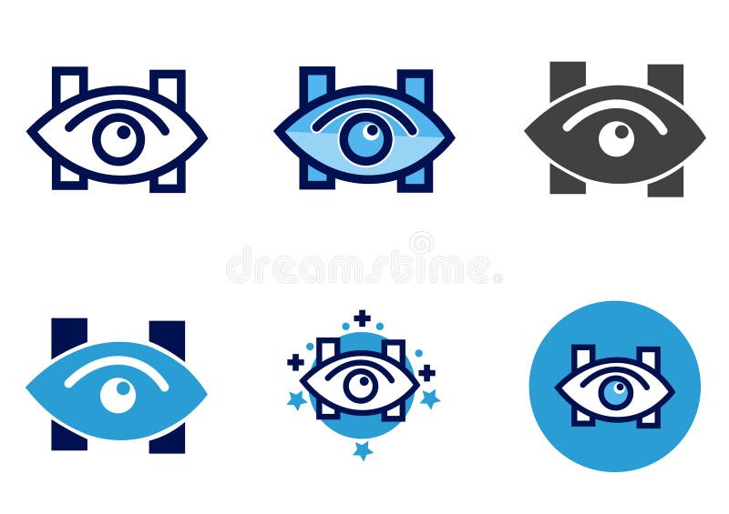 Cl?nica de olho do vetor do ?cone do olho ou sinal do hospital ilustração royalty free Cl?nica de olho do vetor do ?cone do olho ou sinal do hospital ilustração royalty free