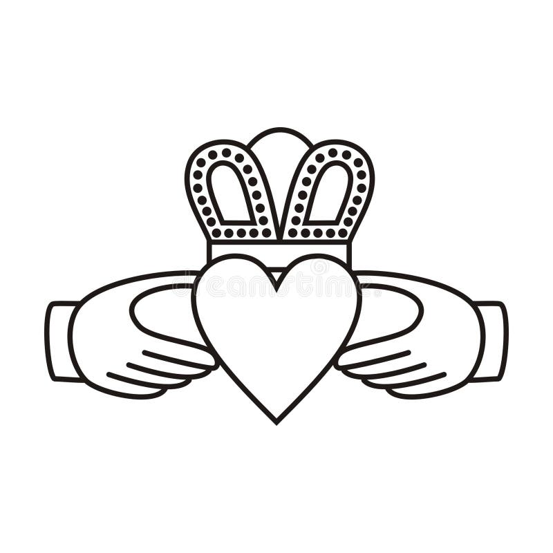 Claddagh miłości Irlandzki symbol ilustracji Claddagh miłości Irlandzki symbol ilustracji
