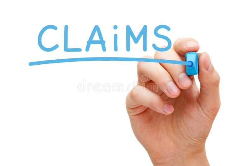 Claims Blue Marker royalty free stock photo