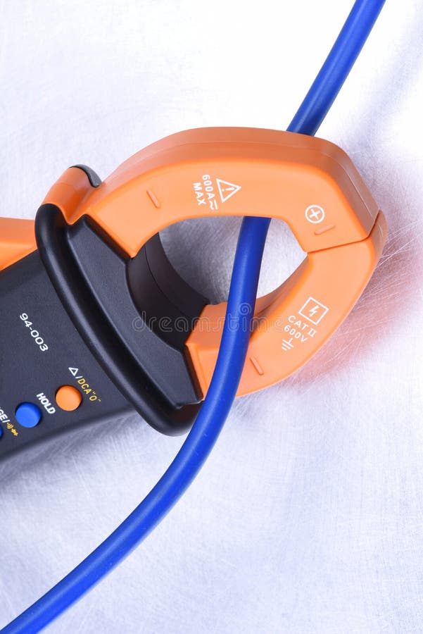 Clamp Meter Tool with Cable Stock Image Image of instrument, digital