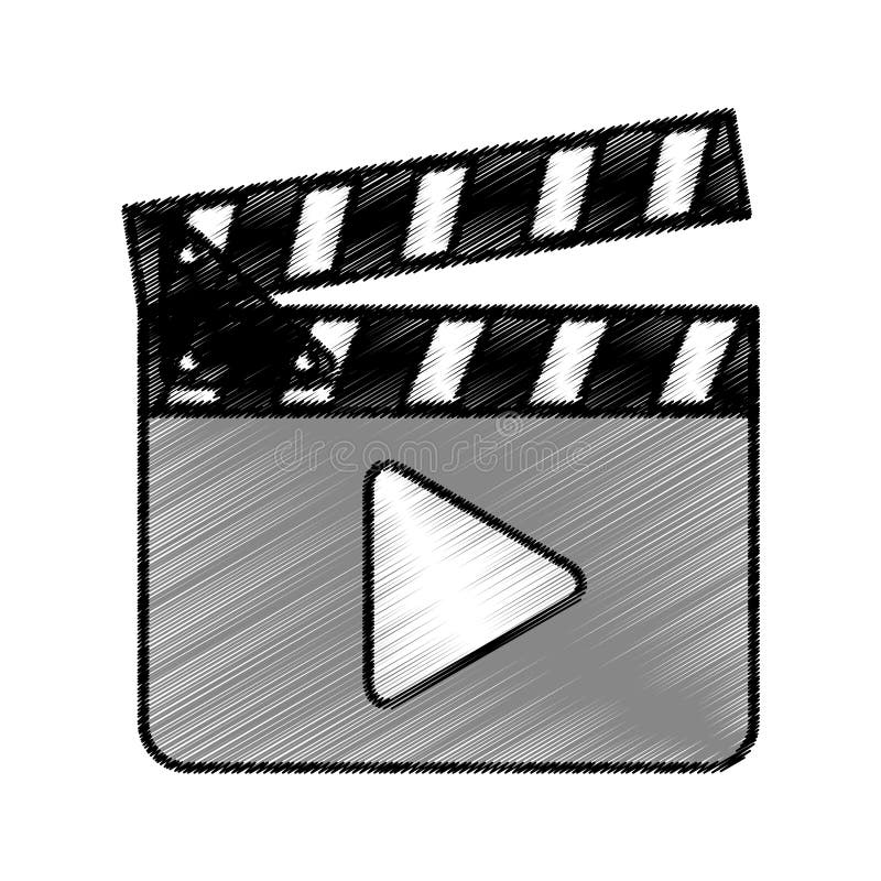 Clapperboard com botão do jogo ilustração royalty free Clapperboard com botão do jogo ilustração royalty free